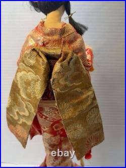 VTG Nishi Doll Japan Seven Hats Dance Geisha Musical Rotating 20 Kimono