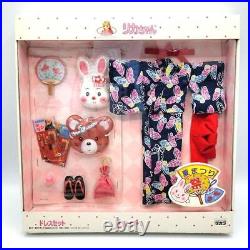 VTG TAKARA Licca-chan clothes YUKATA matsuri DRESS SET / Accessory kimono F36051