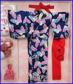 VTG TAKARA Licca-chan clothes YUKATA matsuri DRESS SET / Accessory kimono F36051