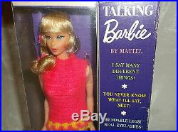 Very Rare Still Talking Vintage 1968 Nos Talking Side Part Ponytail Barbie Nrfb
