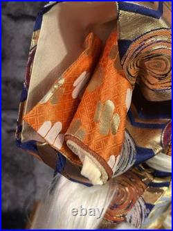 Vintage 16 Japanese Kabuki Lion Dancer Doll on 14 bamboo platform