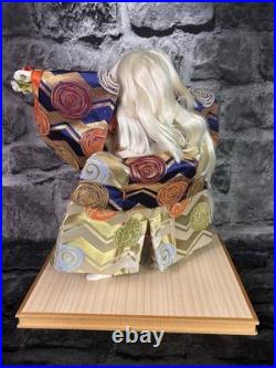 Vintage 16 Japanese Kabuki Lion Dancer Doll on 14 bamboo platform