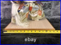 Vintage 16 Japanese Kabuki Lion Dancer Doll on 14 bamboo platform