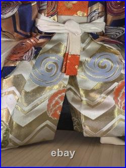 Vintage 16 Japanese Kabuki Lion Dancer Doll on 14 bamboo platform