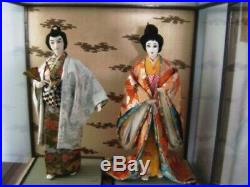 Vintage 18 Beautiful Kabuki Dolls in Authentic Silk Dress w case made in Japan