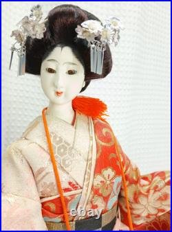 Vintage 18 Japanese Geisha Doll Kimono Porcelain Face YOSHITOKU OBAYAMA