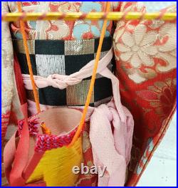 Vintage 18 Japanese Geisha Doll Kimono Porcelain Face YOSHITOKU OBAYAMA