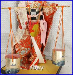 Vintage 18 Japanese Geisha Doll Kimono Porcelain Face YOSHITOKU OBAYAMA