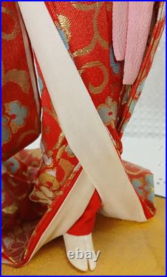 Vintage 18 Japanese Geisha Doll Kimono Porcelain Face YOSHITOKU OBAYAMA