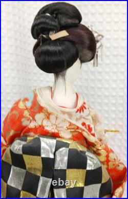 Vintage 18 Japanese Geisha Doll Kimono Porcelain Face YOSHITOKU OBAYAMA