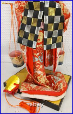 Vintage 18 Japanese Geisha Doll Kimono Porcelain Face YOSHITOKU OBAYAMA