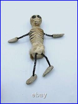 Vintage 1930's Spring Coiled Japanese Skeleton doll Made In Japan