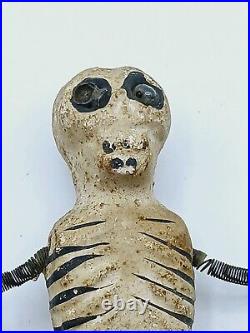 Vintage 1930's Spring Coiled Japanese Skeleton doll Made In Japan