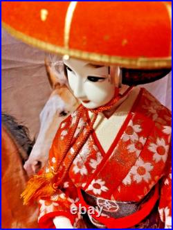 Vintage 1950s Large 23 Nishi Doll Japan Nanamaigasa Dohjohji ND Mid Century Vintage 1950s Large 23 Nishi Doll Japan Nanamaigasa Dohjohji ND Mid Century
