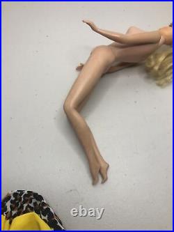 Vintage 1958 American Girl Barbie Doll Bendable Legs Blue Eyes Japan WithDress