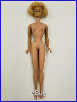 Vintage 1958 American Girl Barbie Doll Blue Eyes Blonde Legs Bend made in Japan