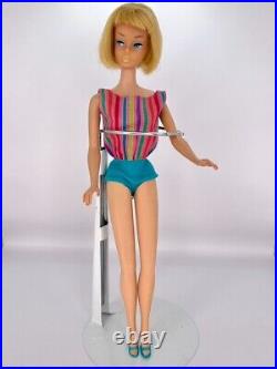 Vintage 1958 American Girl Barbie Doll OSS All Orig Makeup Stunning Face + Zokko