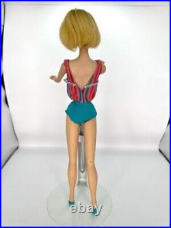 Vintage 1958 American Girl Barbie Doll OSS All Orig Makeup Stunning Face + Zokko