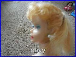 Vintage 1958 Barbie Doll B 4 Mattel Japan MCMLVIII Earrings Strawberry Blonde