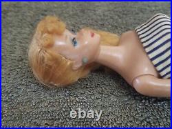 Vintage 1958 Barbie Doll Blonde Ponytail, Blue Eyes