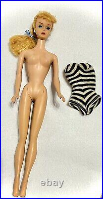 Vintage 1958 Blonde Barbie Doll MCMLVIII Mattel. Japan. Ponytail