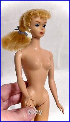 Vintage 1958 Blonde Barbie Doll MCMLVIII Mattel. Japan. Ponytail