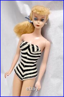 Vintage 1958 Blonde Barbie Doll MCMLVIII Mattel. Japan. Ponytail