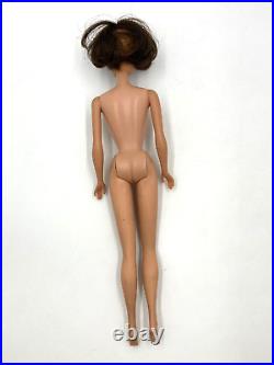 Vintage 1958 Mattel Barbie Doll Brunette Blue Eyes Legs Bend Japan American Girl