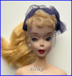 Vintage 1959 Barbie Gay Parisienne #964 Blue Tulle Headband HAT ONLY, No Doll