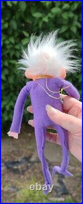 Vintage 1959 Kamar Hexter Japan Elf/Troll Doll pixie ultra rare purple suit