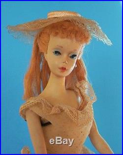 Vintage 1960 Barbie Plantation Belle Doll Dress Hat Purse Bracelet Marked Japan