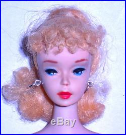 Vintage 1960 Blonde # 3 Ponytail Barbie 850 Doll Case Clothes Lot Japan