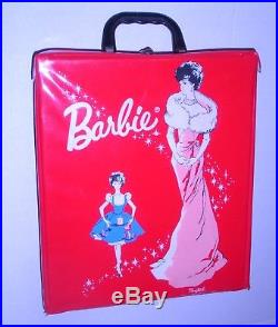 Vintage 1960 Blonde # 3 Ponytail Barbie 850 Doll Case Clothes Lot Japan