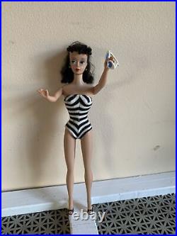 Vintage 1960 Brunette #4 Barbie Ponytail Doll/with Nipples E1