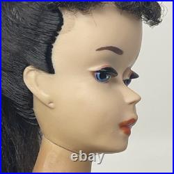 Vintage 1960 Brunette Ponytail Barbie Doll Number # 3 Original Zebra Swimsuit
