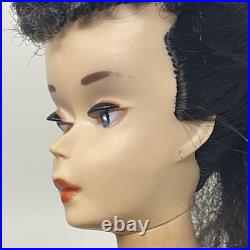 Vintage 1960 Brunette Ponytail Barbie Doll Number # 3 Original Zebra Swimsuit