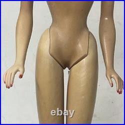 Vintage 1960 Brunette Ponytail Barbie Doll Number # 3 Original Zebra Swimsuit