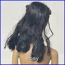 Vintage 1960 Brunette Ponytail Barbie Doll Number # 3 Original Zebra Swimsuit