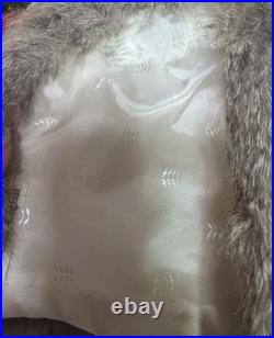 Vintage 1960 Mattel #3/4 Barbie Brunette Ponytail Blue Eyeliner Fur Coat & Dress