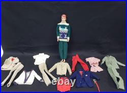 Vintage 1960 Mattel Allan Ken's Buddy Doll Japan lot with 16pc clothes