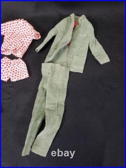 Vintage 1960 Mattel Allan Ken's Buddy Doll Japan lot with 16pc clothes