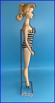 Vintage 1960's #3 Blonde Ponytail Barbie Doll Mattel Rare OSS Blue Eyeliner