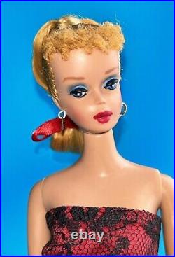 Vintage 1960's #4 Blonde Ponytail Barbie Doll Mattel Repaint Partial Reroot OOAK