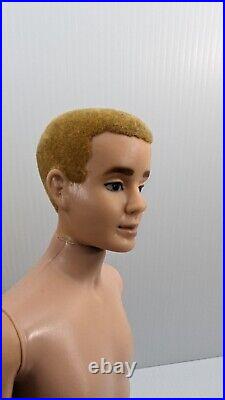 Vintage 1960's Barbie Boyfriend Ken Blonde #750 Doll with Box Flocked Hair Outfits