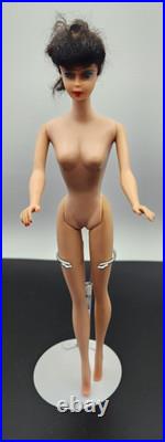 Vintage 1960's Barbie Doll Black /Brunette Mattel Japan Long Hair Bangs