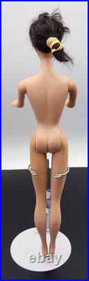 Vintage 1960's Barbie Doll Black /Brunette Mattel Japan Long Hair Bangs