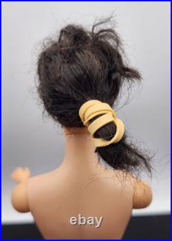 Vintage 1960's Barbie Doll Black /Brunette Mattel Japan Long Hair Bangs