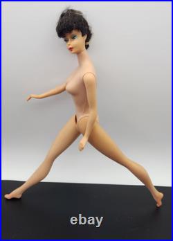 Vintage 1960's Barbie Doll Black /Brunette Mattel Japan Long Hair Bangs