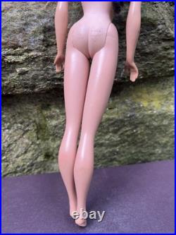 Vintage 1960's Barbie Doll Brunette Ponytail Japan w Nipples! Red Dress Airline