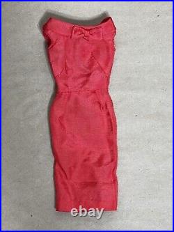Vintage 1960's Barbie Silk Sheath PAK Red Silk Sheath Dress with Bow -RARE